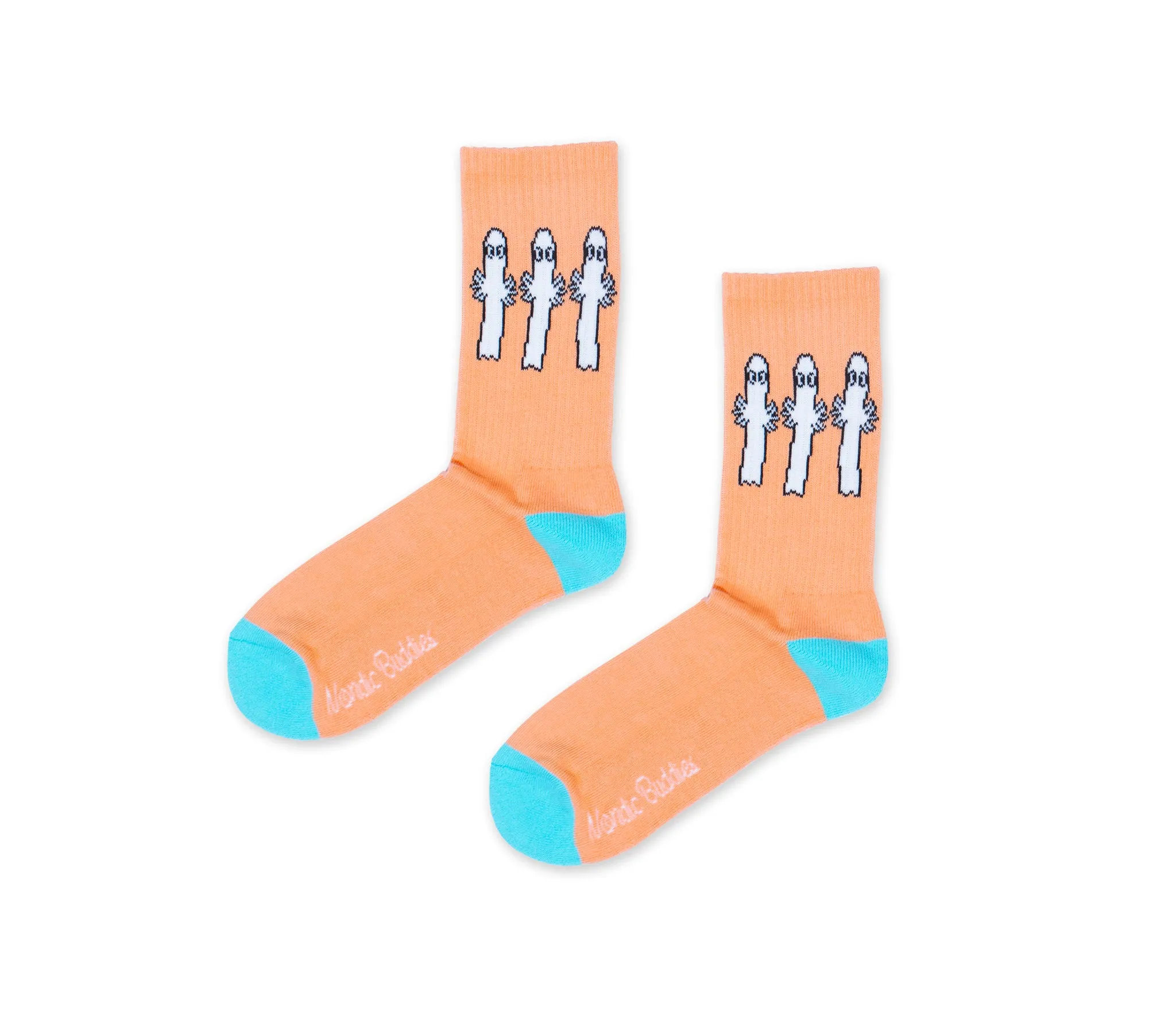 Hattifatteners Retro Men Socks - Peach