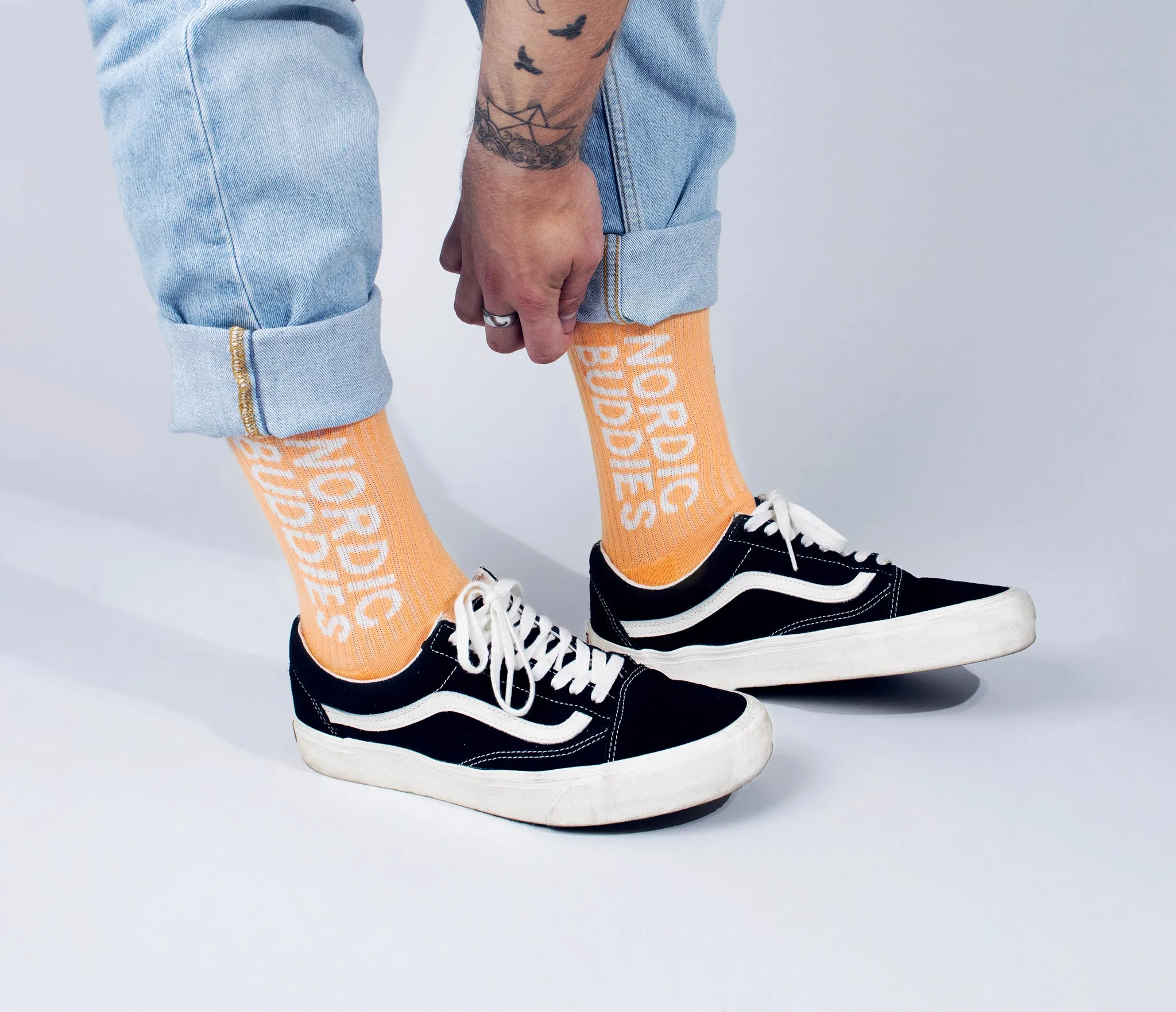 Hattifatteners Retro Men Socks - Peach