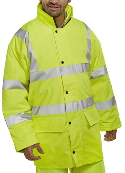 Hi Vis Waterproof & Breathable Hooded Jacket En471 (Go/Rt 3279) - Puj