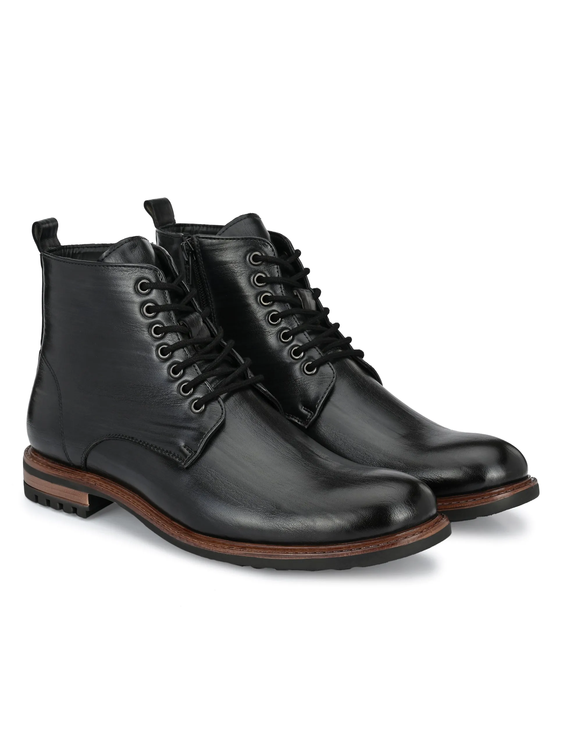 Howard Black High Top Ankle Boots