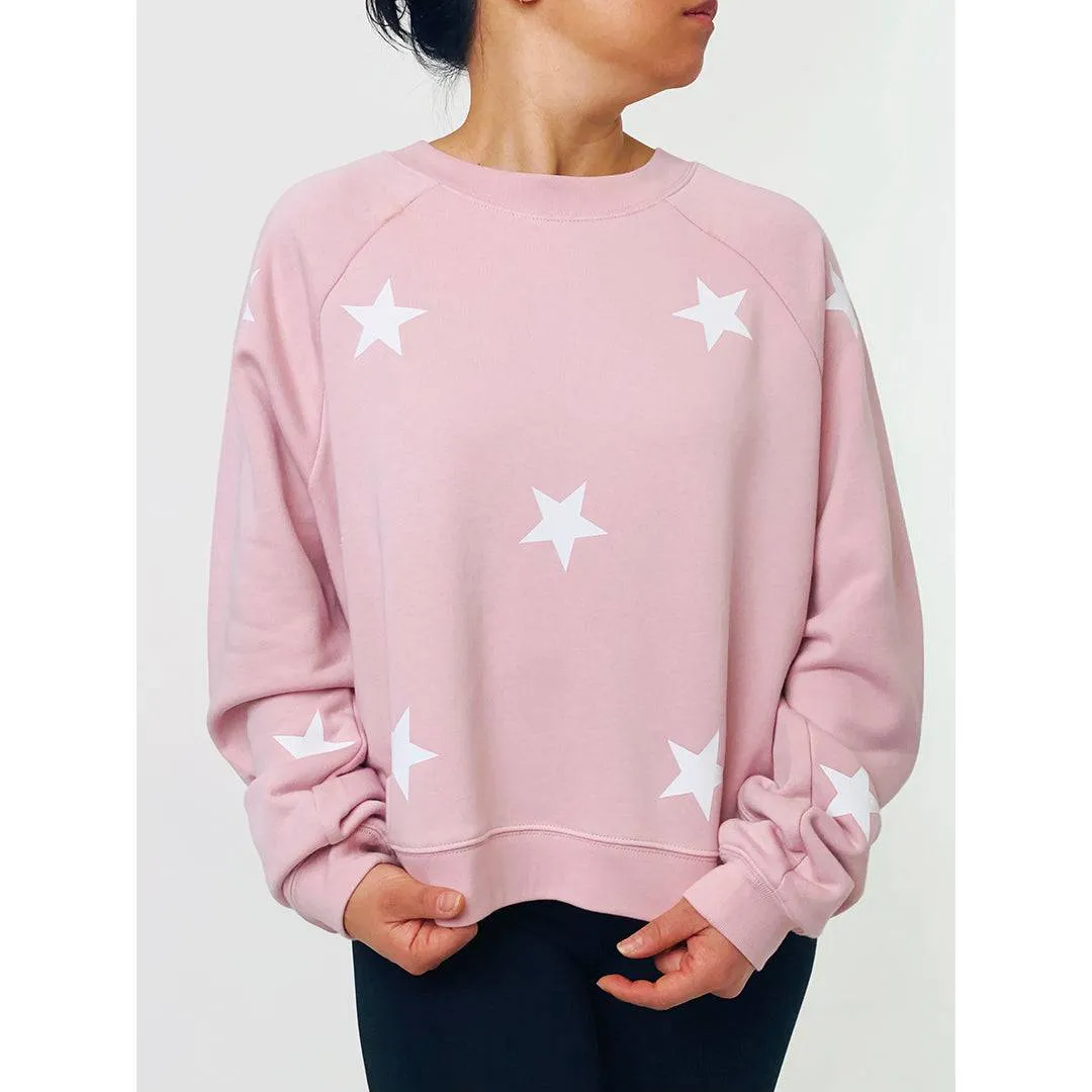 Jack Cozy Chic Sweatshirt Pale Blush - White Stars