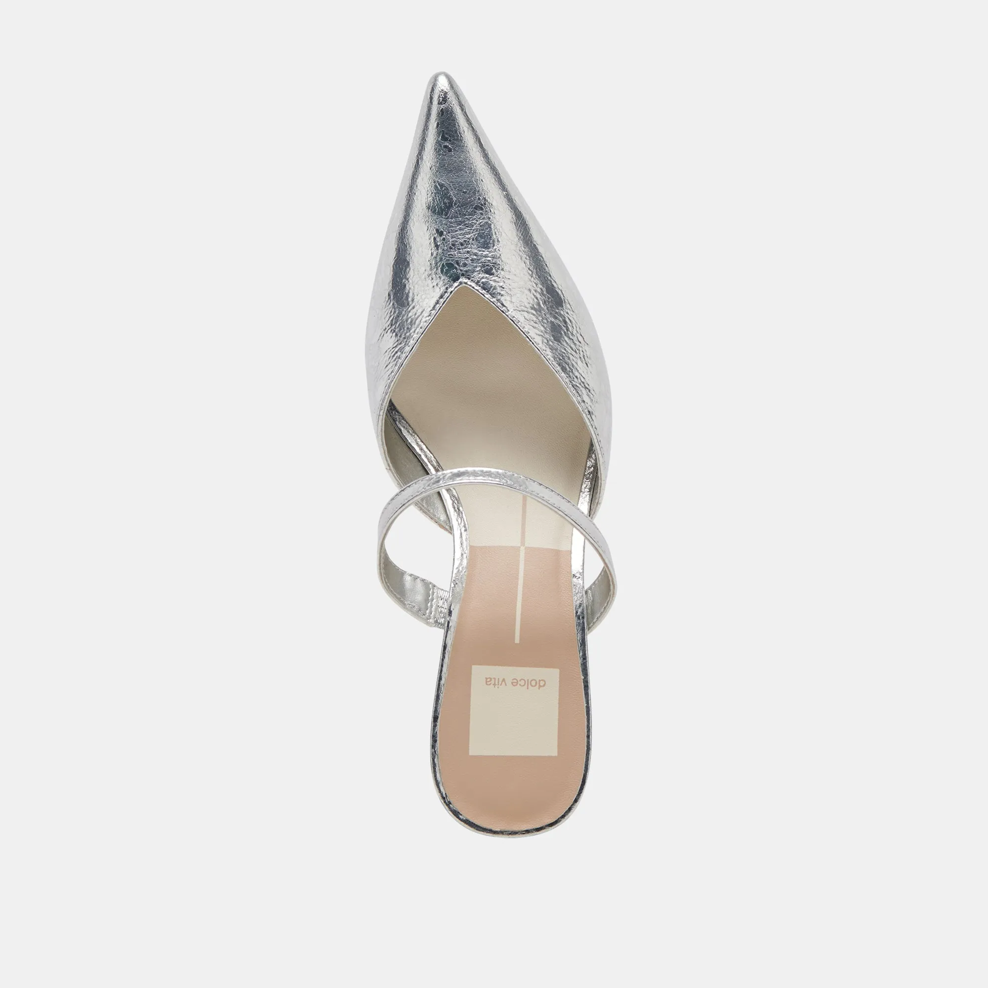 KANIKA MID HEELS SILVER DISTRESSED LEATHER