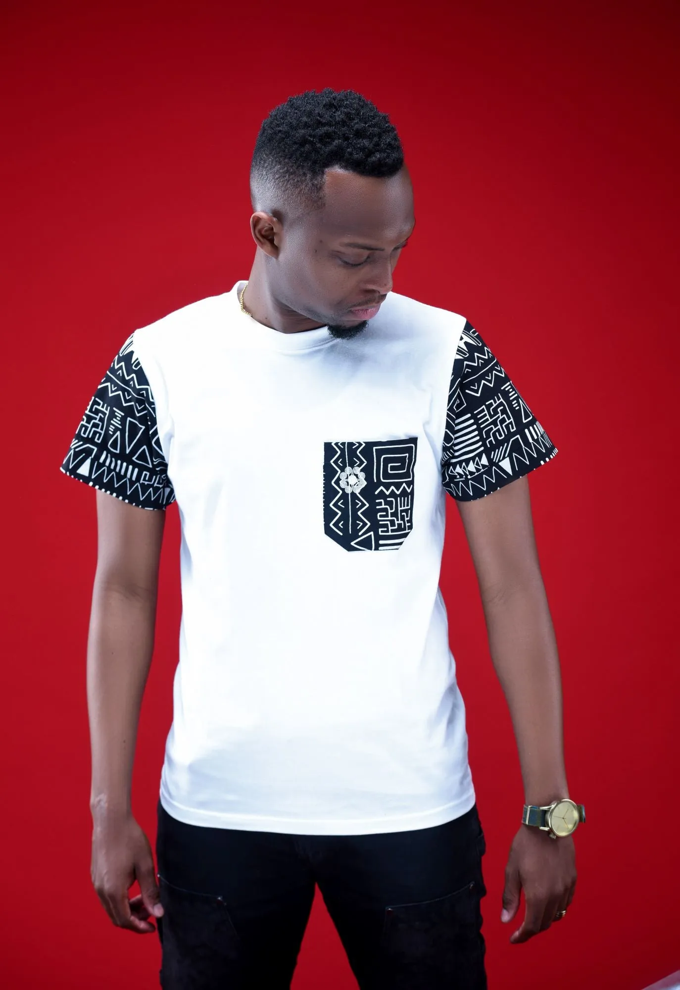 Khethu White Cotton Tee