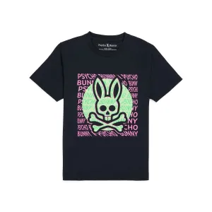 Kids Psycho Bunny Bengal Graphic Tee (Navy)