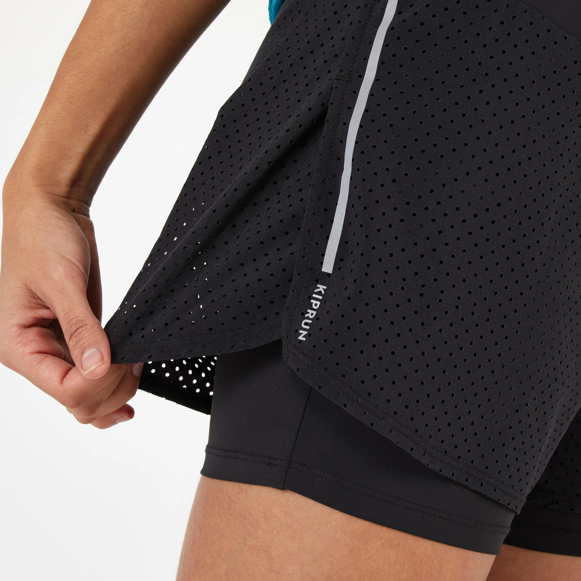 Womens 2-in-1 Optimized Kiprun Running Shorts for Enhanced Performance