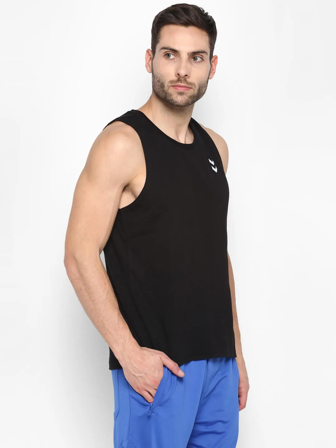 Kles Men Black Tank Top