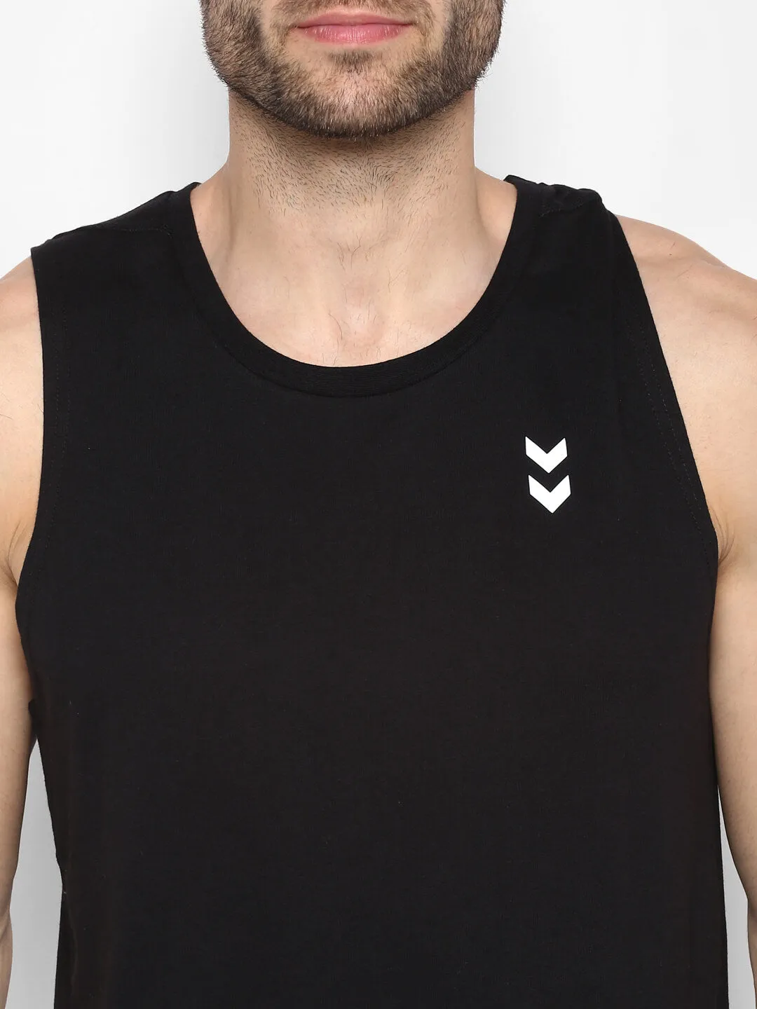 Kles Men Black Tank Top