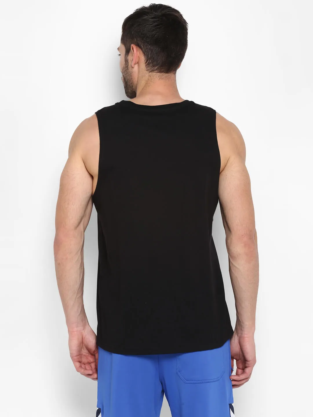 Kles Men Black Tank Top