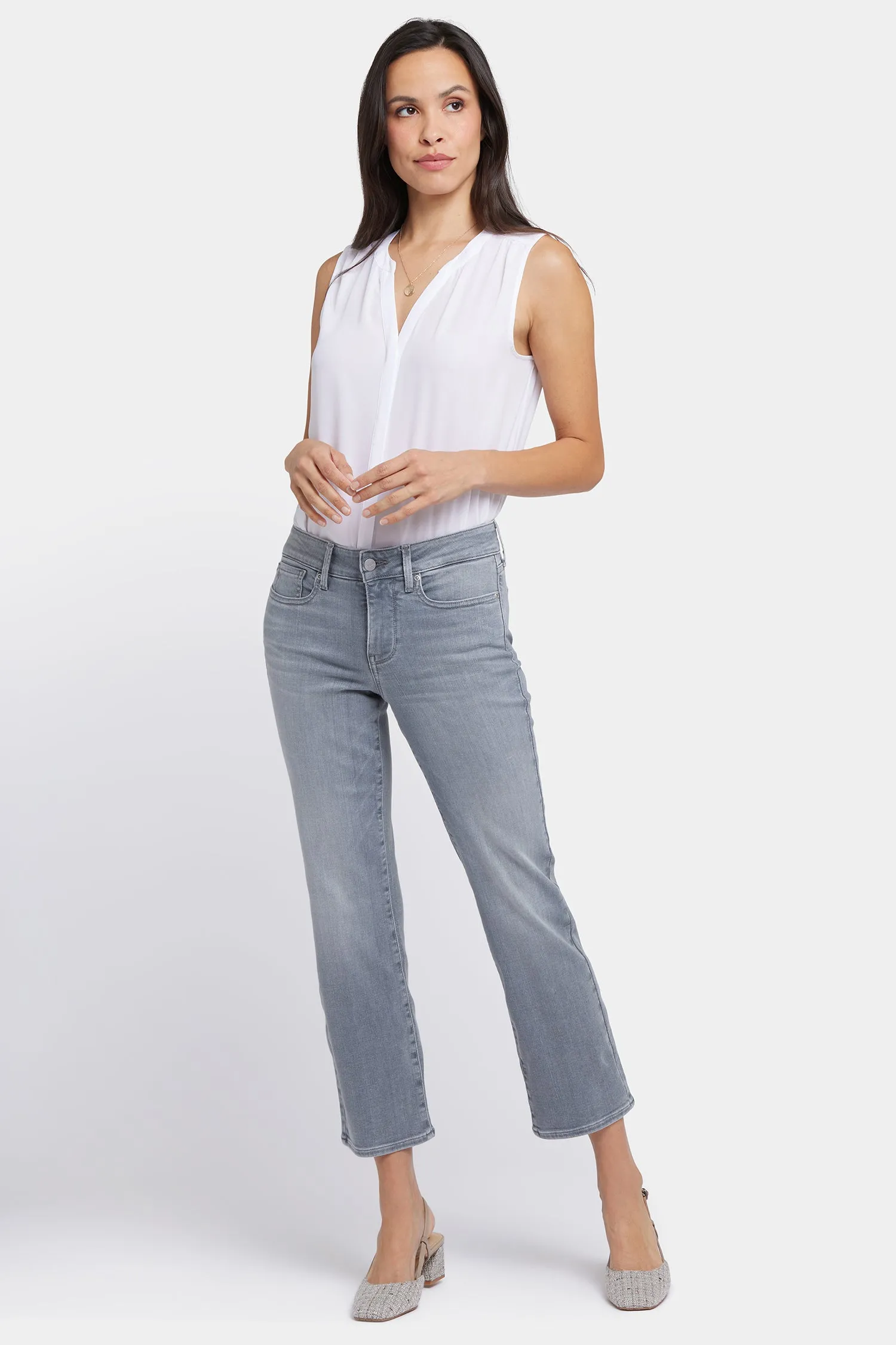 Marilyn Straight Ankle Jeans - Silverlake Trail