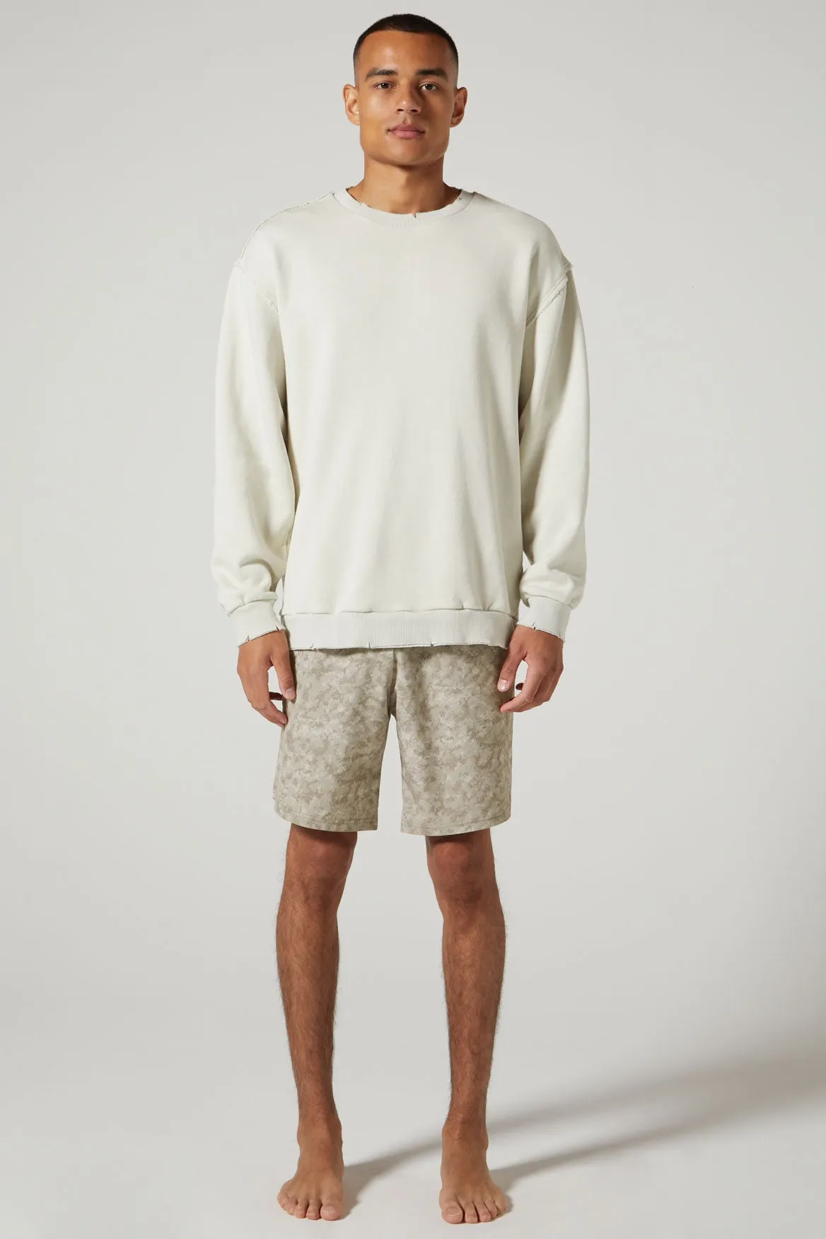 Max Distressed Sweatshirt Sand