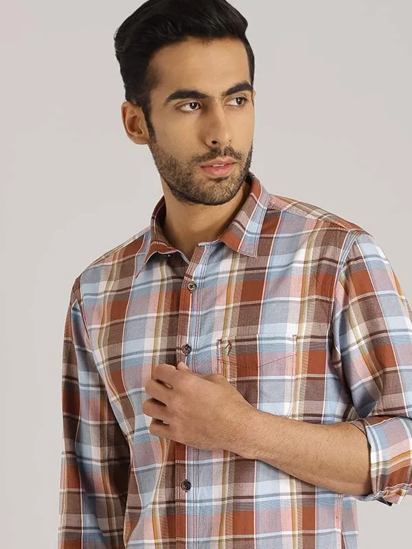 Men Checked Full Sleeve Cotton Shirt