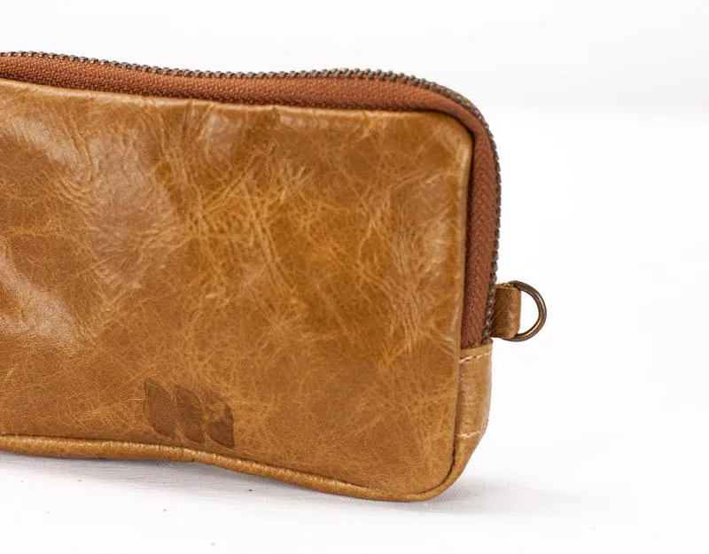 Myrto wallet - Brown distressed leather