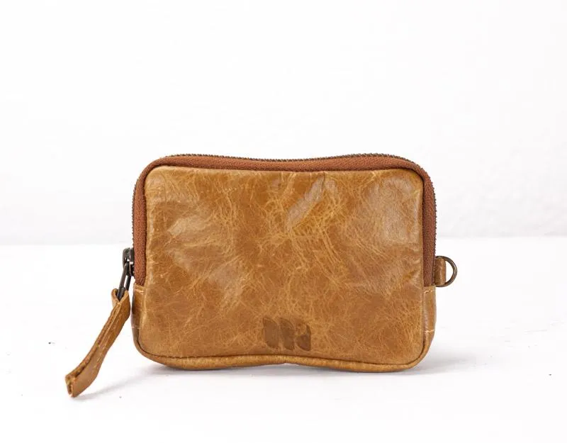 Myrto wallet - Brown distressed leather