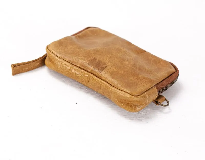 Myrto wallet - Brown distressed leather