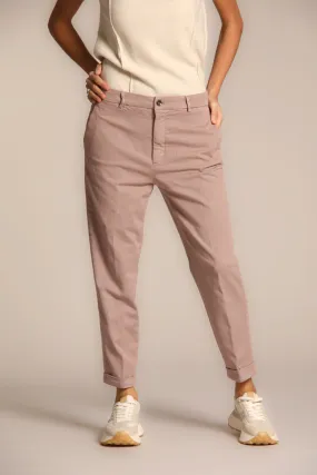 New York Cozy pantalone chino donna in gabardina relaxed fit