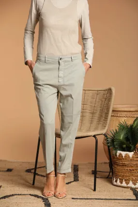 New York Cozy pantalone chino donna in gabardina relaxed fit