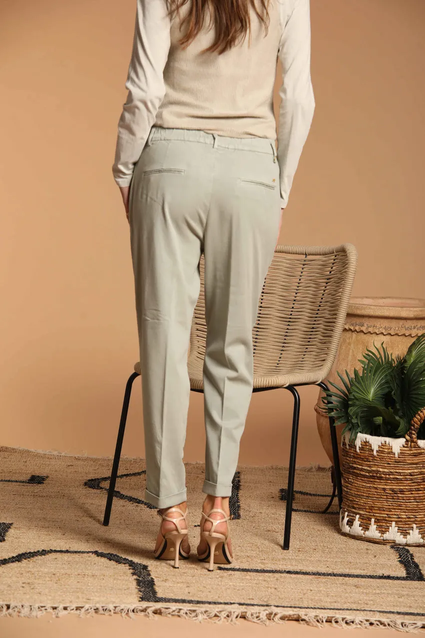 New York Cozy pantalone chino donna in gabardina relaxed fit