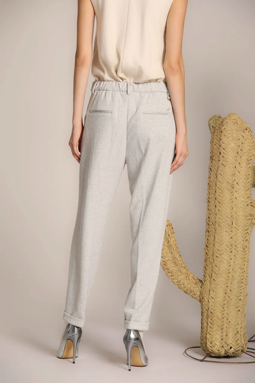 New York Cozy pantalone chino donna in jersey relaxed fit