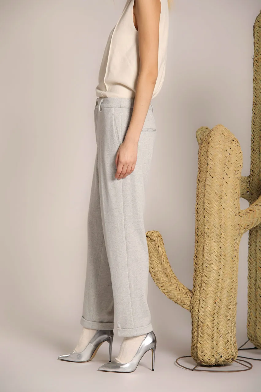 New York Cozy pantalone chino donna in jersey relaxed fit