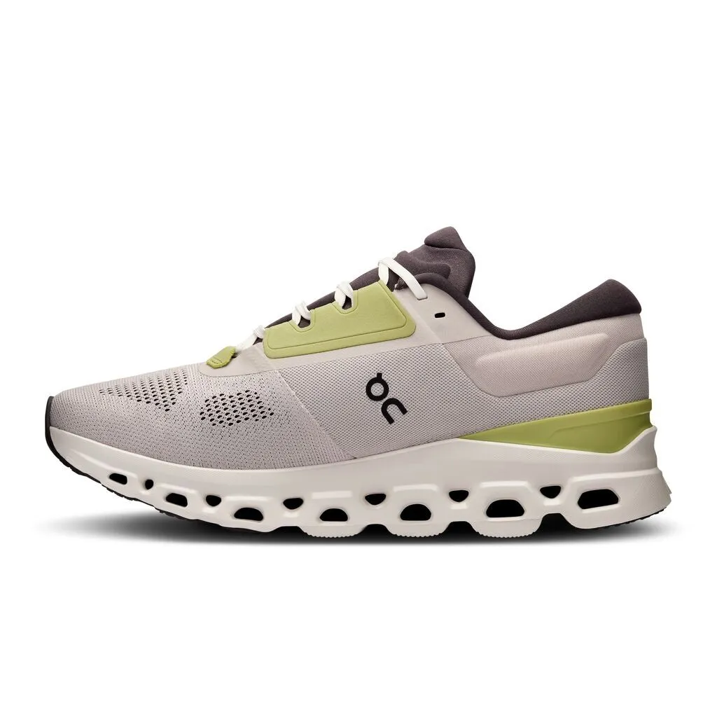 Optimized Title: On Running Cloudstratus 3 Mens Performance Shoes - Pearl/Ivory