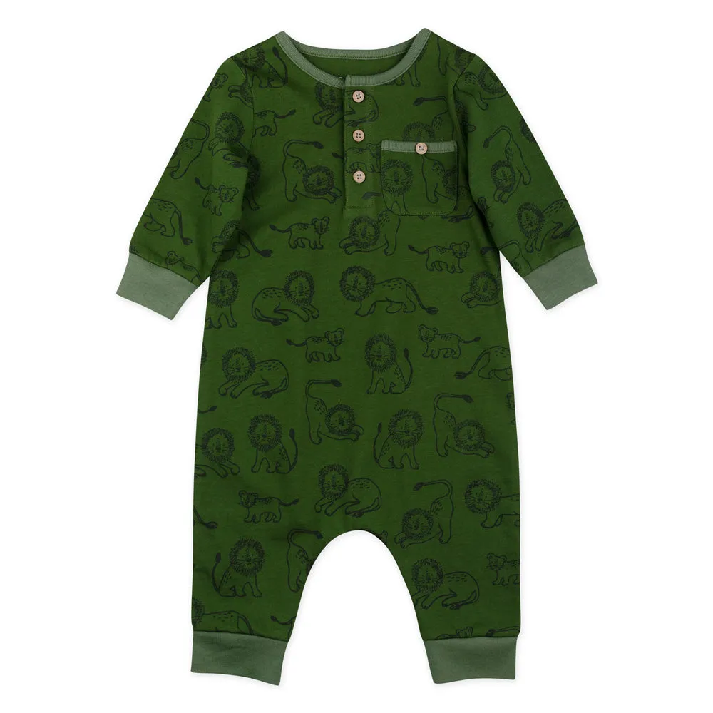 Organic Cotton Lion Coverall