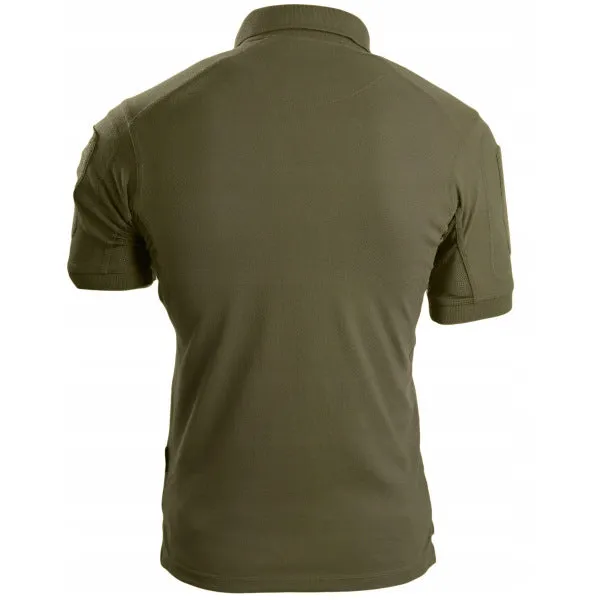 Outdoor Breathable Men's Army Green Zipper Polo Shirts