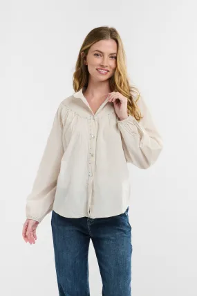 Plume Cotton Shirt - Beige