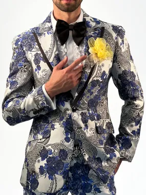 Prom Suits for Men, Navy Floral