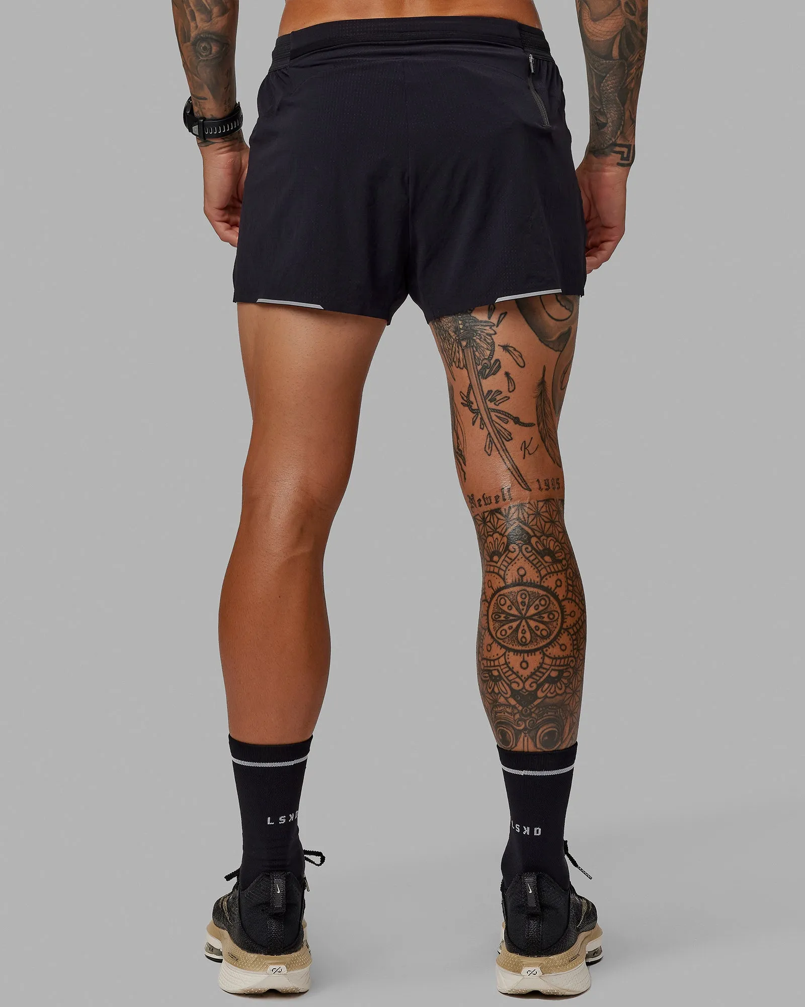 Race Day 3" Running Shorts - Black