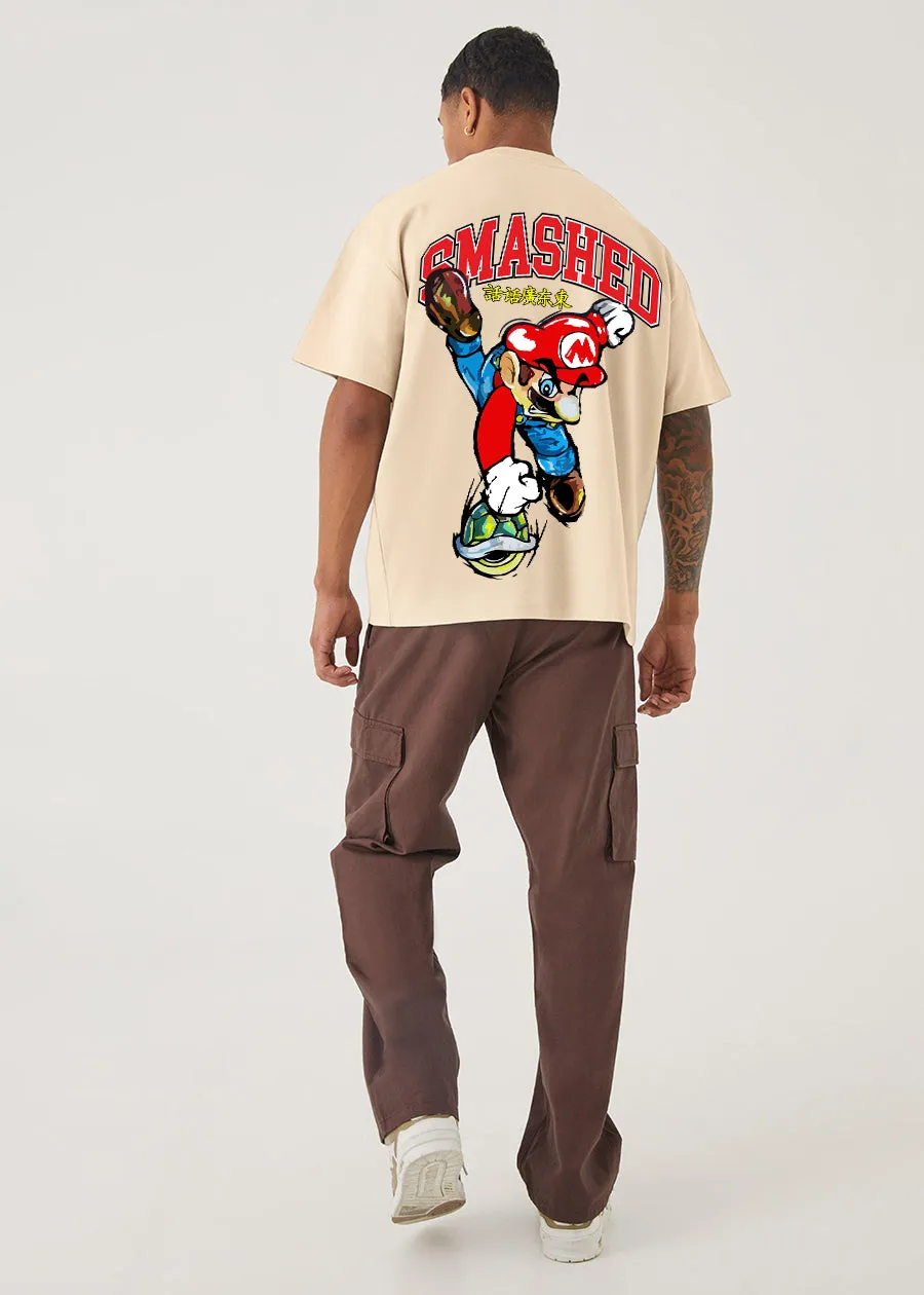 Smashed Men Oversized Printed T-Shirt