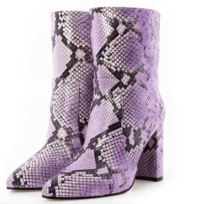 Snake Print Ankle Boots by Toral