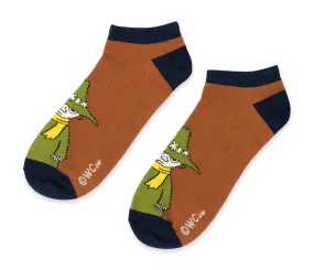 Mens Snufkin Ankle Socks in Brown and Navy - Comfortable and Durable