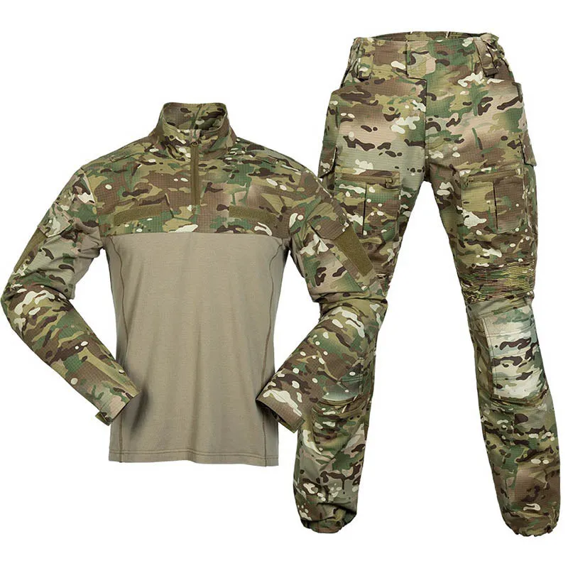 Stretchy Breathable Military Style Shirt Pant Suits Tactical Training Sets