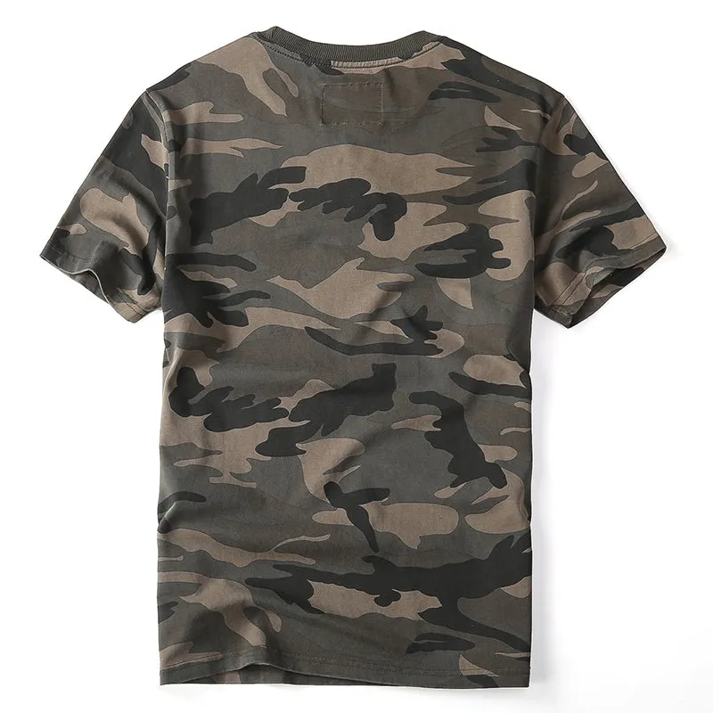 Summer Loose Camo Breathable Sweat-absorbent Men's T-shirt