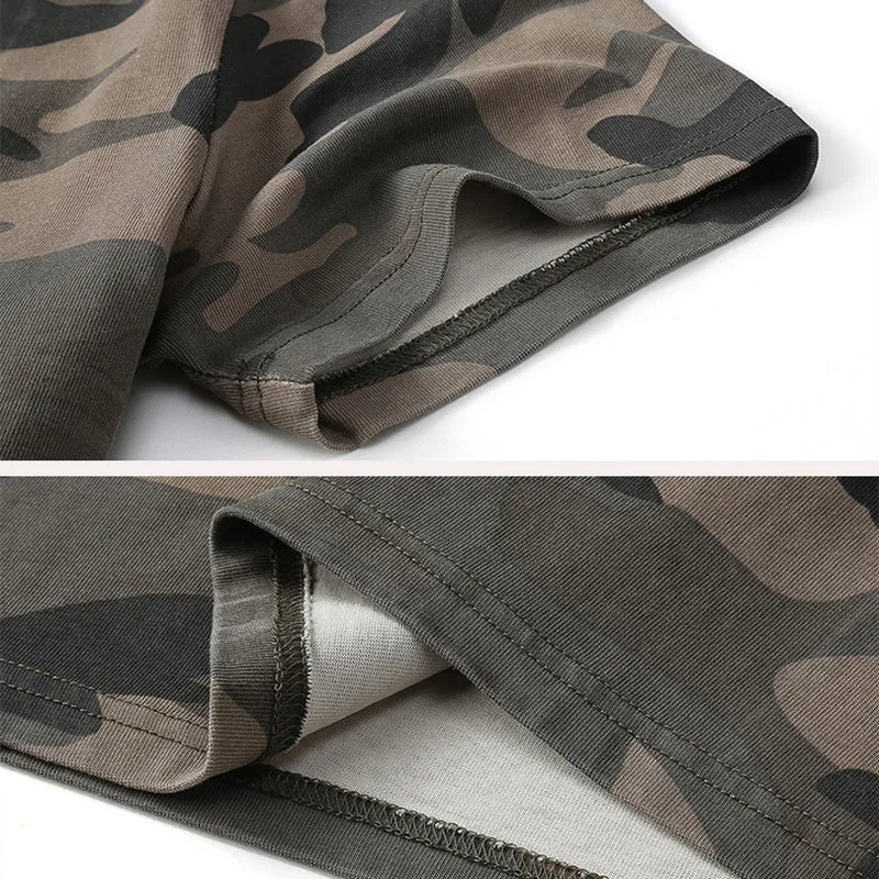 Summer Loose Camo Breathable Sweat-absorbent Men's T-shirt