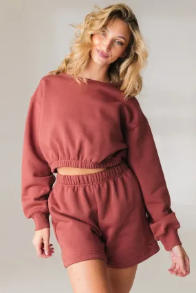 Vitality Cozy Crop Crew - Rosewood