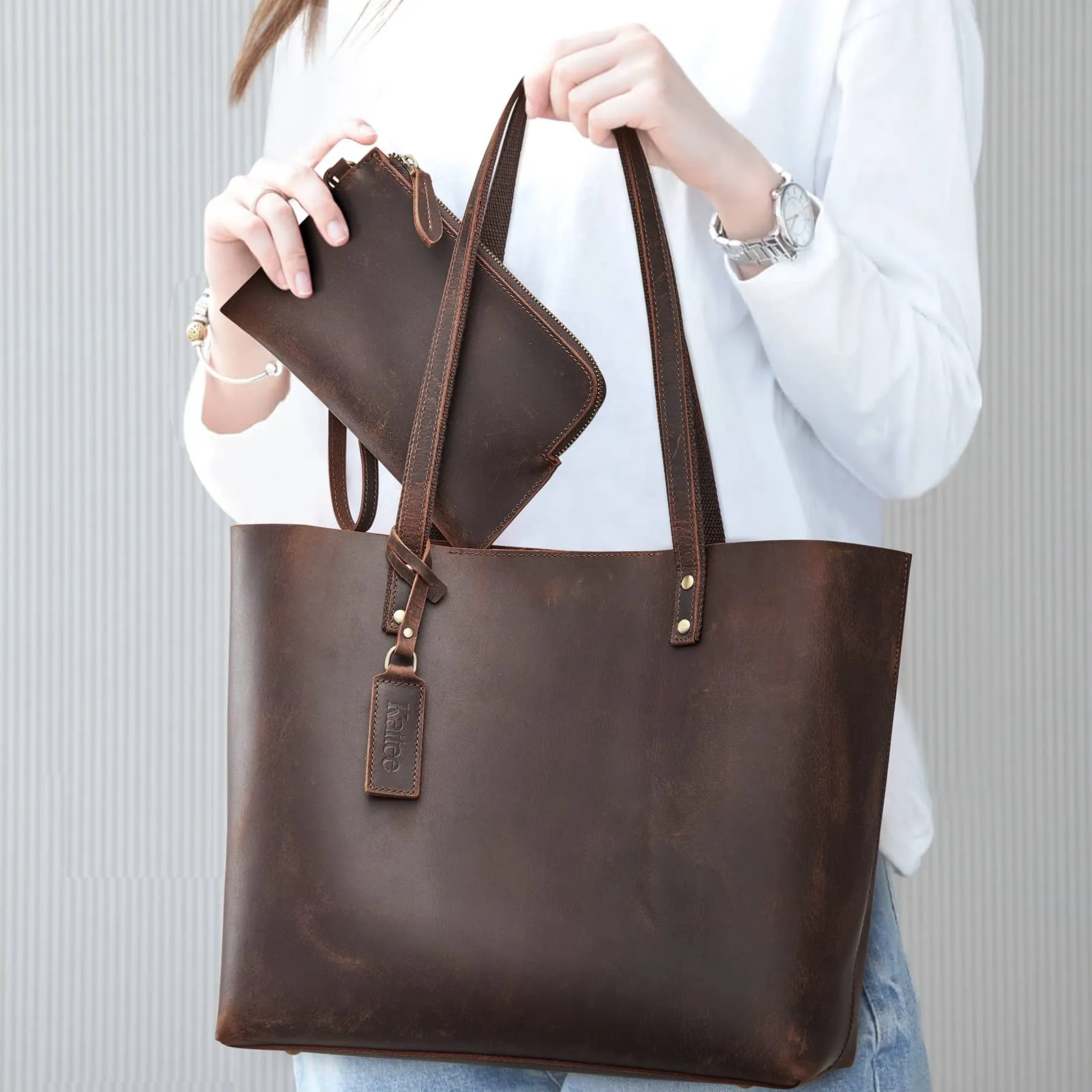 Women Leather Totes Set 3pcs