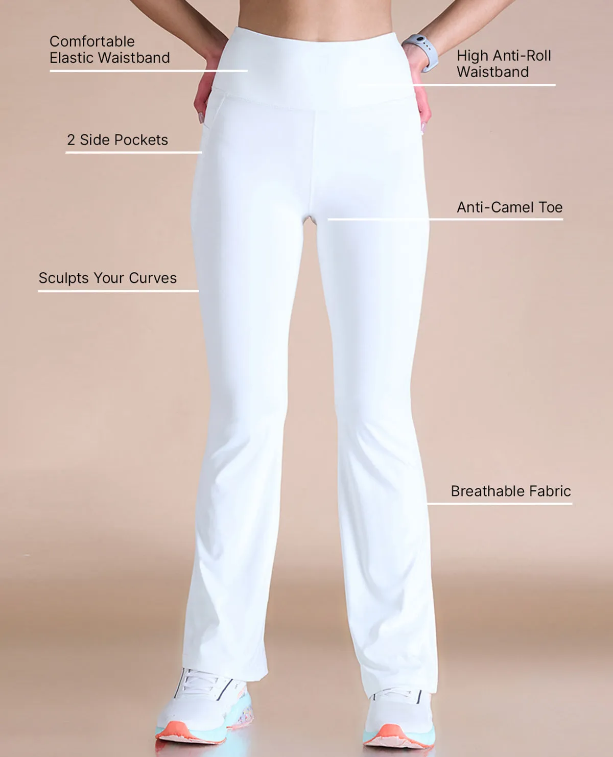 Women Stretchable Flared Pants