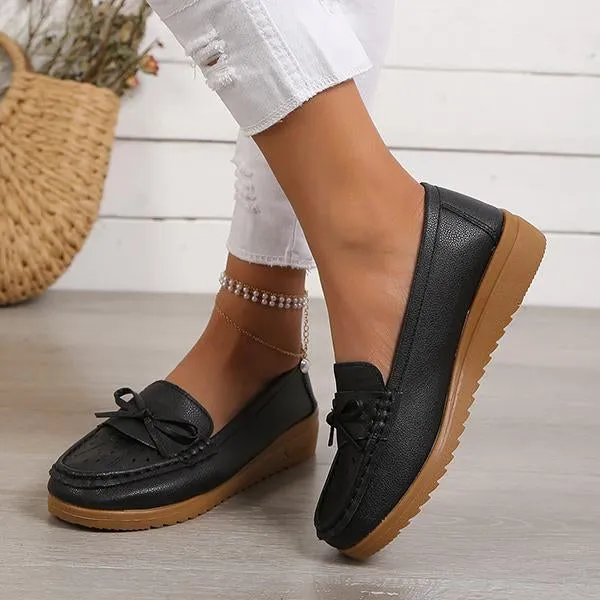 Women's Casual Soft Sole Bow Breathable Flats 66865463S