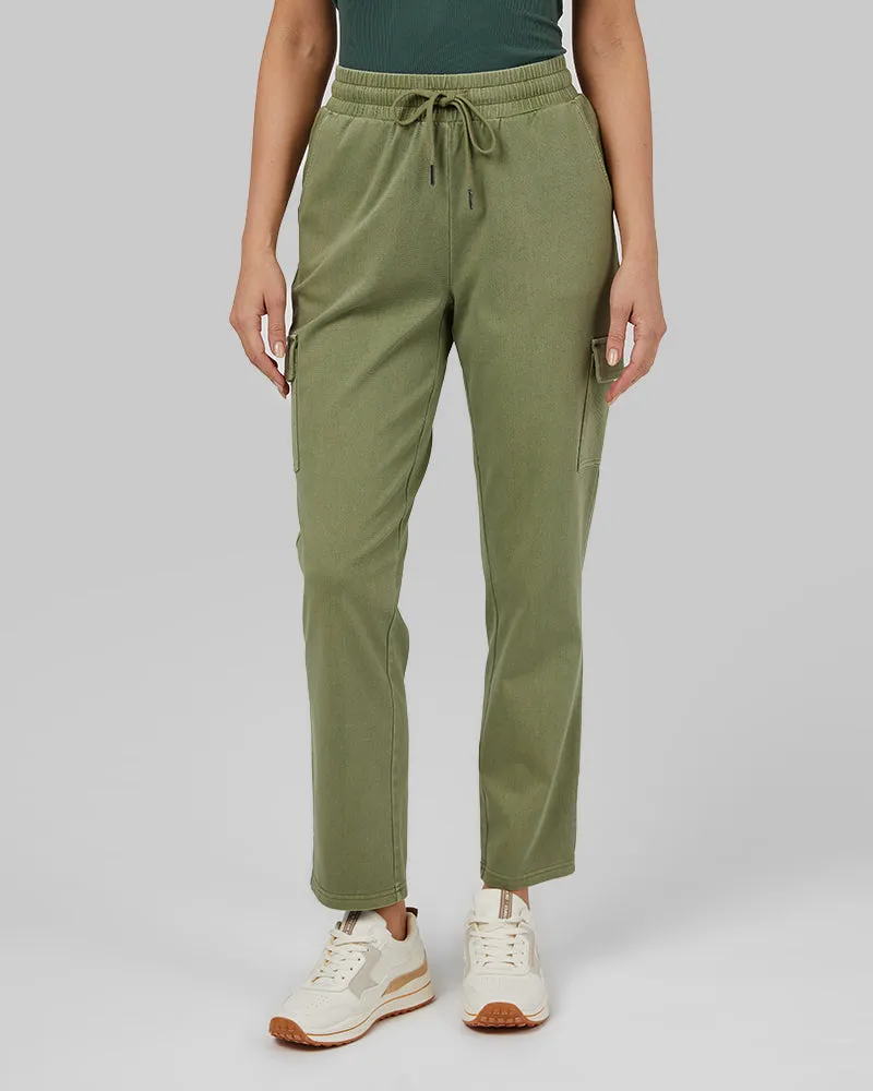 WOMEN'S KNIT CARGO ANKLE PANT