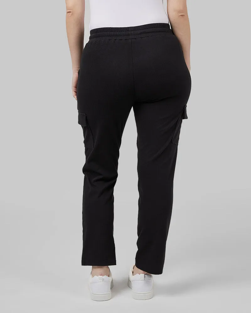 WOMEN'S KNIT CARGO ANKLE PANT