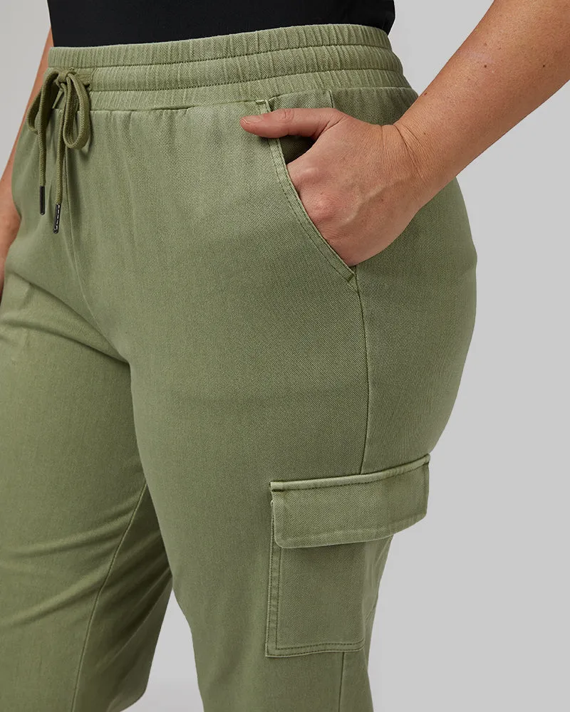 WOMEN'S KNIT CARGO ANKLE PANT