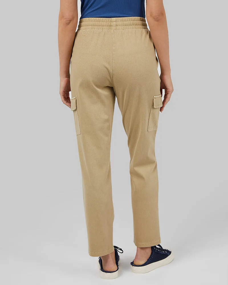 WOMEN'S KNIT CARGO ANKLE PANT