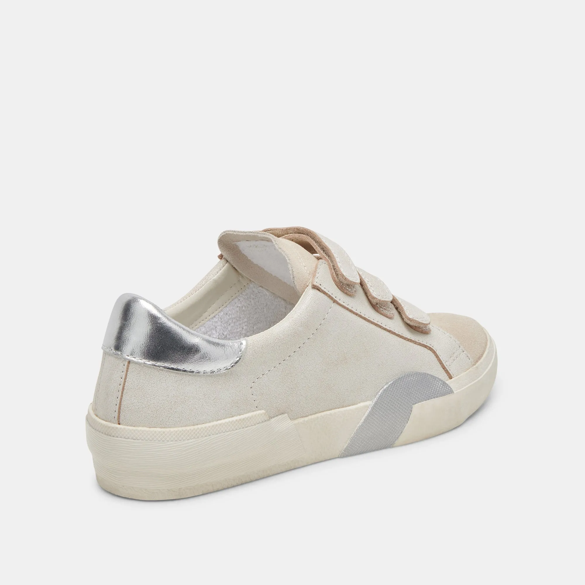 ZABOR SNEAKERS OFF WHITE DISTRESSED LEATHER - re:vita