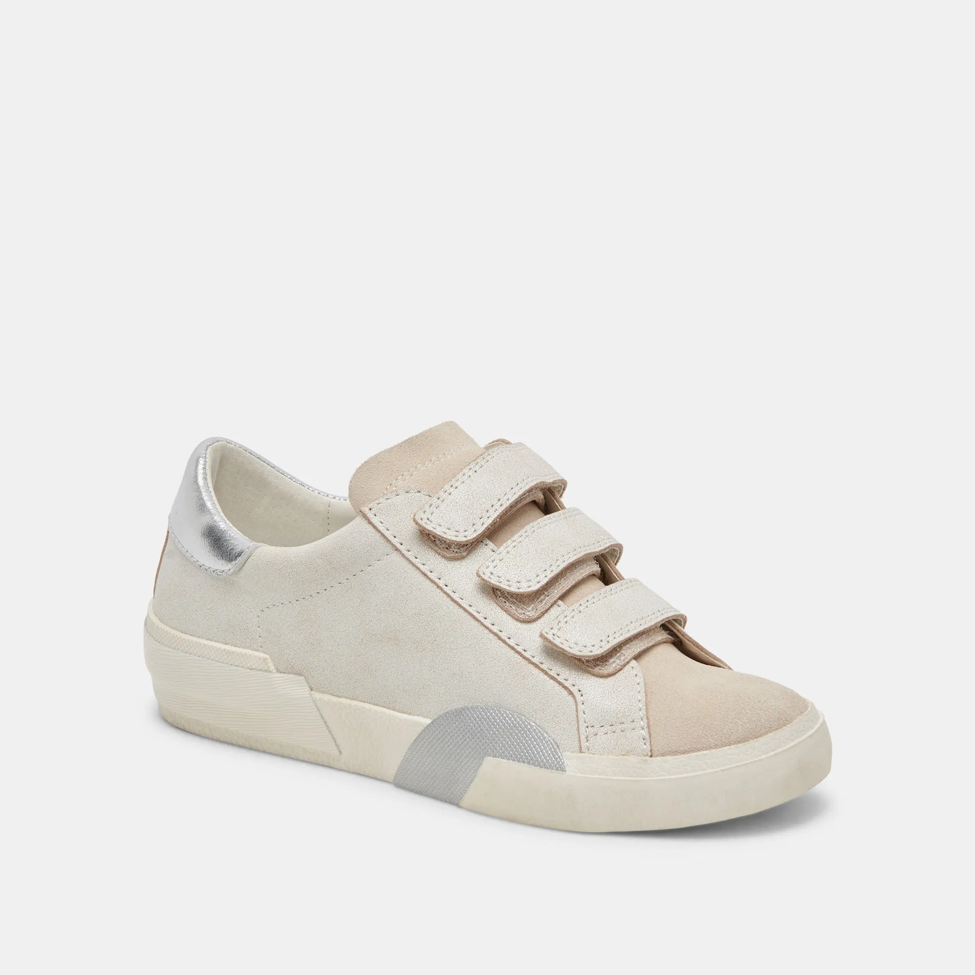 ZABOR SNEAKERS OFF WHITE DISTRESSED LEATHER - re:vita